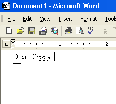 I'm sorry Clippy, please don't be mad